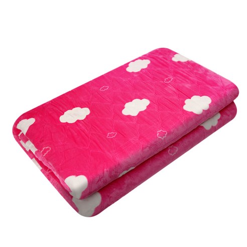 제이닉스 좋은자리 극세사 무자계 안심 전기요 C-003, 러블리 구름핑크, 대 (135 x 180 cm)