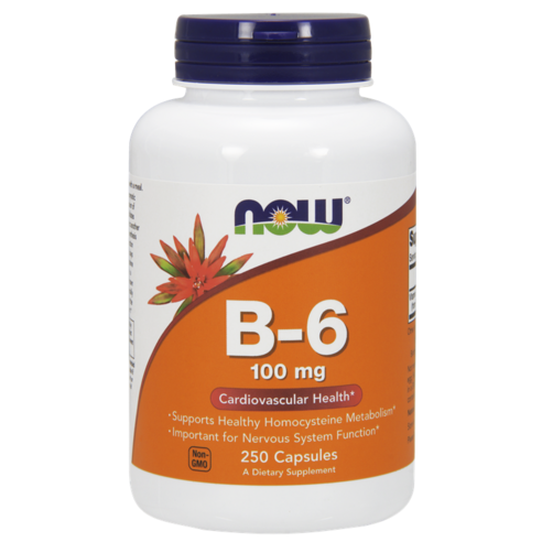 Now Foods B-6 100mg 캡슐, 250개입, 1개