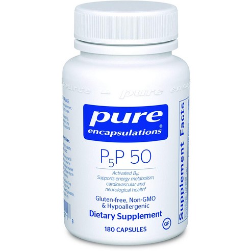 퓨어인캡슐레이션 P5P 50 액티베이티드 B6 캡슐 글루텐 프리, 1개, 180정