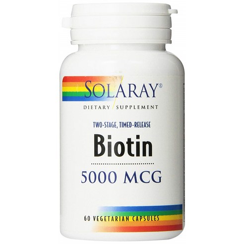 솔라레이 비오틴 5000mcg 베지테리안 캡슐, 1개, 60정