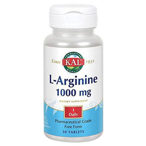 Kal L-아르기닌 1000mg 타블렛, 30개입, 1개, 30정
