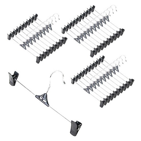 가쯔 집게바지걸이, 블랙, 90개