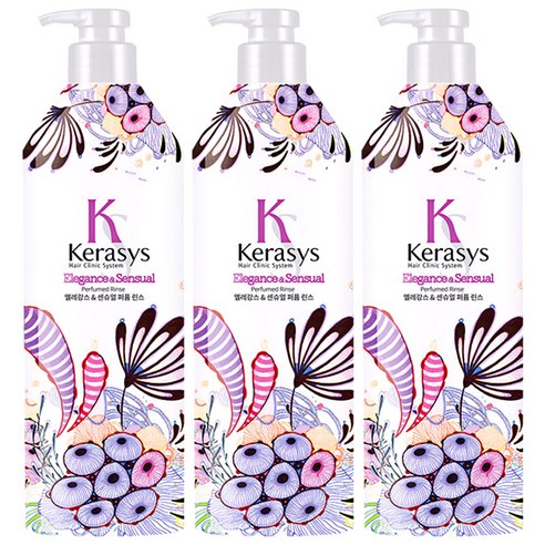 케라시스 엘레강스&센슈얼 퍼퓸 린스, 3개, 600ml