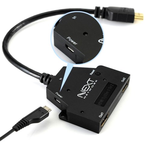 넥스트 이지넷 HDMI 1대2 모니터 분배기: 간편한 듀얼 디스플레이 솔루션