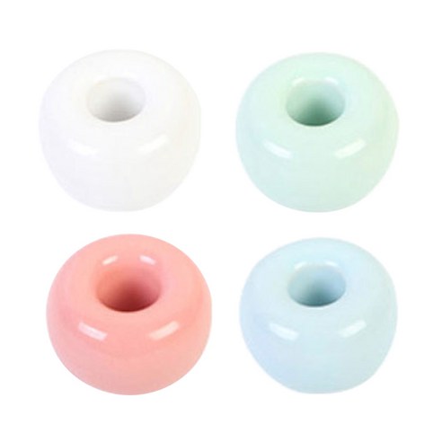 리빙듀오 스텐드 세라믹 칫솔꽂이, 화이트, 블루, 민트, 핑크, 4개