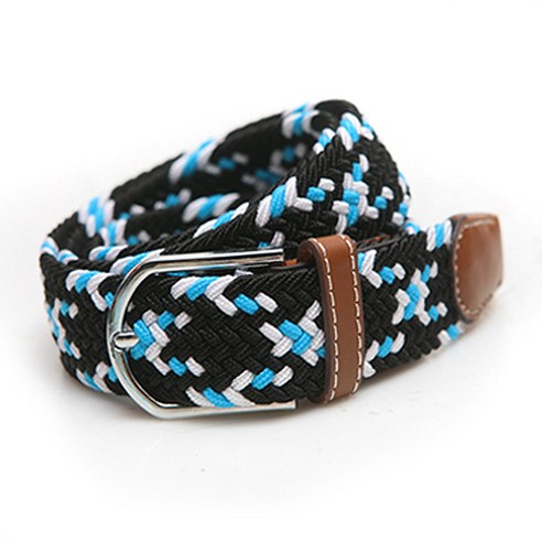 니꼴레닉 남여 골프 엘라스틱 밴딩 벨트, 116 스카이 + 블랙