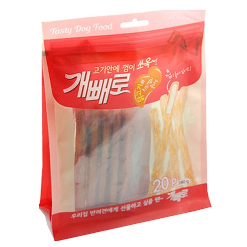 개빼로 강아지 껌 280g, 치킨 + 치즈껌 콜라보, 1개