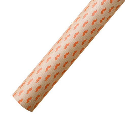 포포팬시 수염 크라프트 포장지 53cm x 20m, 오렌지, 1개