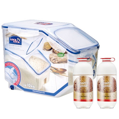 락앤락 쌀통 10 kg + 인터락 잡곡통 1 L x 2p, 1세트