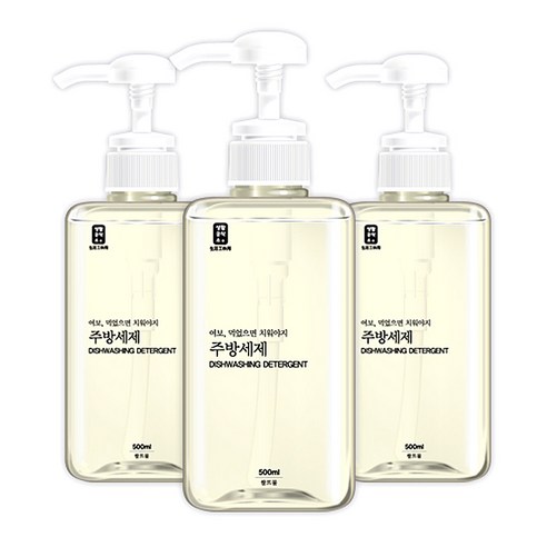 생활공작소 쌀뜨물 주방세제, 500ml, 3개입