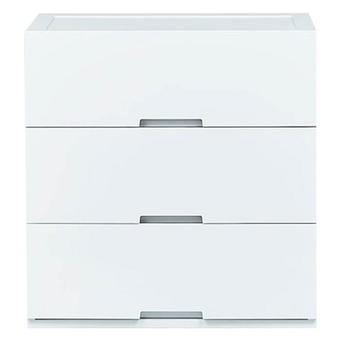 정리대장 어셈블 솔리드 서랍장 와이드 3단 600mm, 화이트, 1개