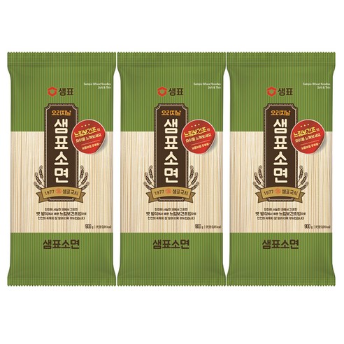 샘표 소면, 900g, 3개