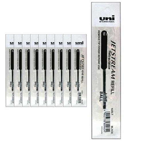 미쯔비시 제트스트림 SXN-150 전용 SXR-38 리필심 0.38mm, 흑색, 10개
