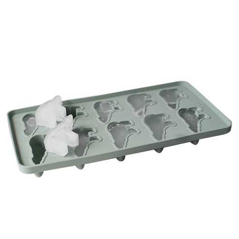 체리하우스 파스텔 실리콘 아이스몰드 북극곰 10구, 다크그린