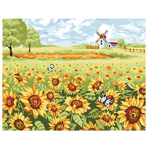 아트천국 명화 그림그리기 DIY 세트, 1개, D-25 풍차와 해바라기
