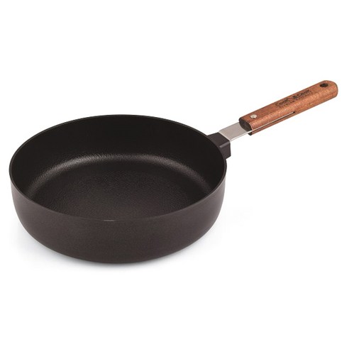 쿡앤쿡 국산 스위드 원목핸들 IH 인덕션 프라이팬, 24 cm, 1개