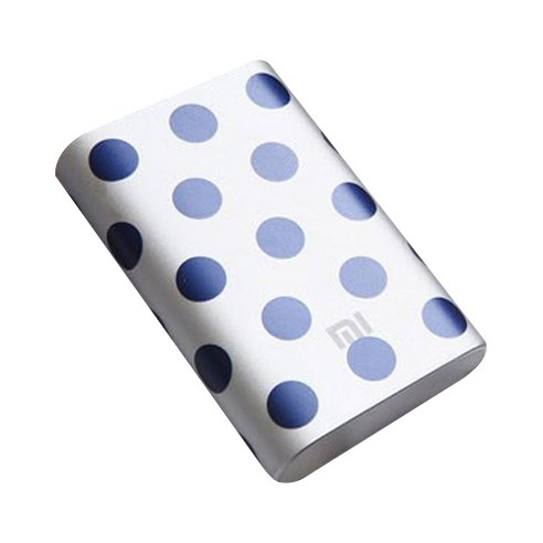 샤오미 보조배터리 10000mAh 디자인스킨, 도트 패턴(블루), 1개