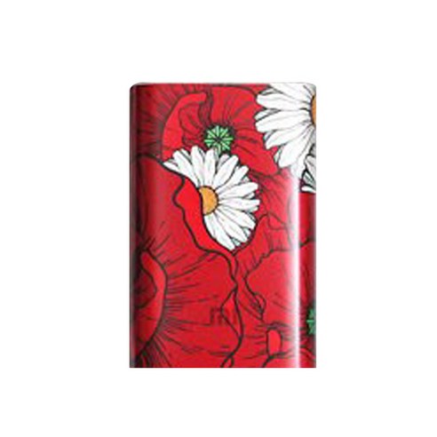 샤오미 보조배터리 10000mAh 디자인스킨, 플라워 패턴(레드), 1개