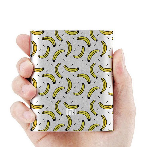 호랑무보 샤오미 10400 mAh 보조배터리용 디자인 스킨, 잘 익은 바나나, 1개