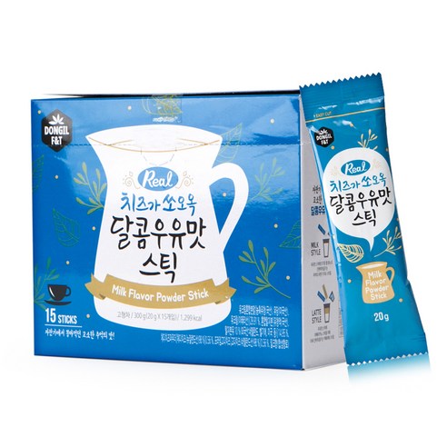 동일에프앤티 치즈가 쏘오옥 달콤우유맛 스틱, 20g, 15개입, 1개