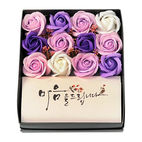 행복한세상 조화 장미용돈박스, 퍼플, 1개