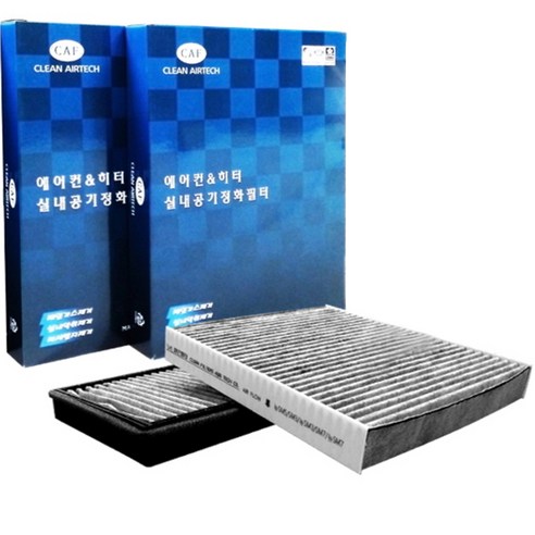 맑은필터 활성탄 자동차용 에어컨필터, 002C, 2개입