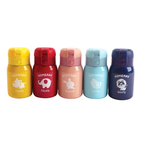 홈애니 원터치 보온보냉병, 핑크, 레드, 스카이블루, 옐로우, 네이비, 200ml