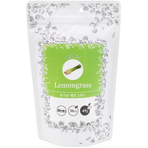 아레스 유기농 레몬그라스 허브차, 1g, 30개