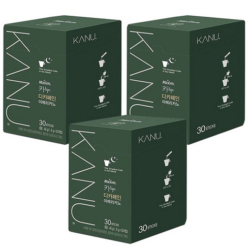 카누 디카페인 아메리카노 원두커피믹스, 1.6g, 90개