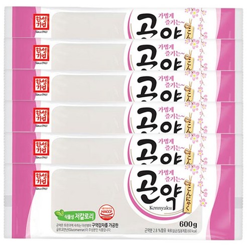 한성기업 가볍게 즐기는 곤약, 600g, 6개