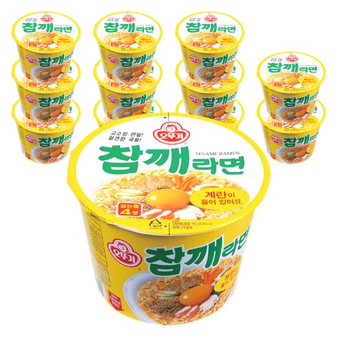 오뚜기 참깨 컵라면 110g, 12개