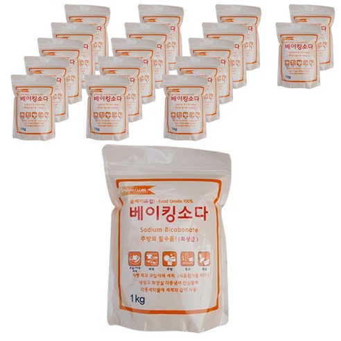 오리지널 프리미엄 베이킹소다, 1kg, 18개