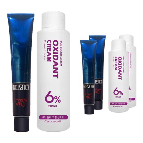 웰라 뉴콜레스톤 퍼펙트 퓨어컬러 염색제 80g + 산화제 100ml, 매트 10/2, 3세트