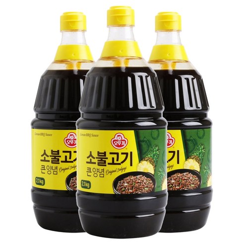 오뚜기 소불고기 큰양념, 2.1kg, 3개