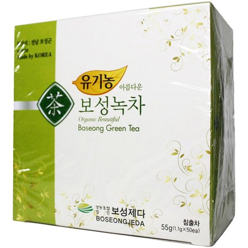 보성제다 유기농 아름다운 보성녹차, 55g, 1개, 3개 보성식품 보성제다 유기농 아름다운 보성녹차, 55g, 1개, 3개 보성식품