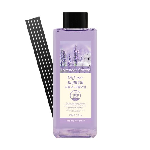 더허브샵 디퓨저 리필 오일, 라벤더 코튼, 200ml
