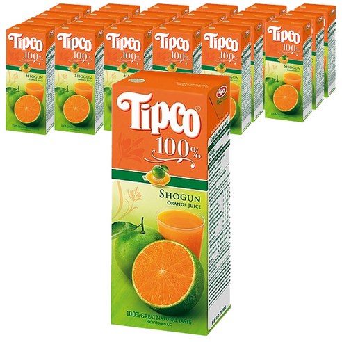Tipco 팁코 오렌지쥬스 200ml 24개, 1