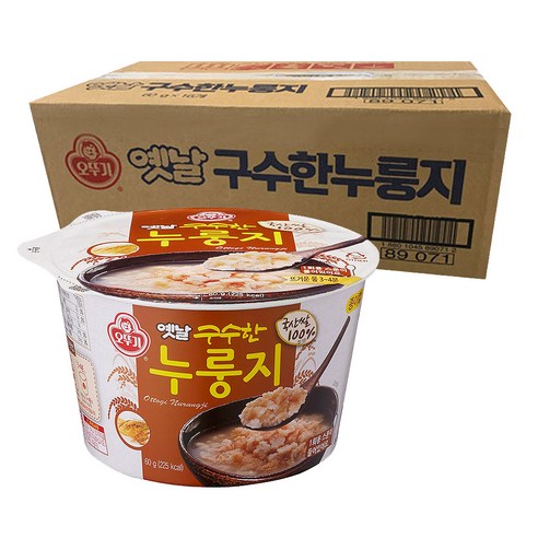 오뚜기 옛날 구수한 끓여먹는 누룽지 60g, 16개