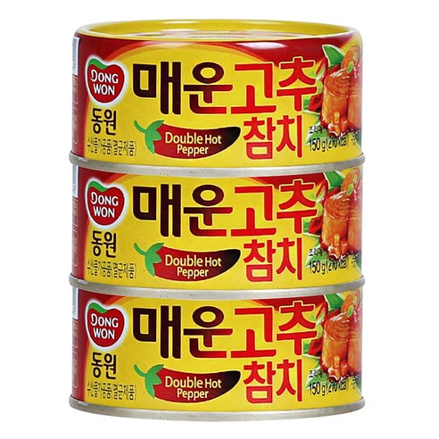 동원 매운고추참치 통조림, 150g, 3개