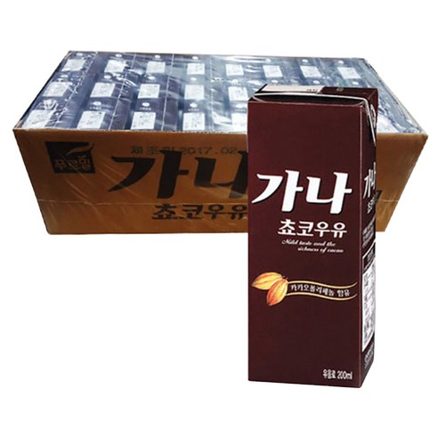 푸르밀 가나 초코우유, 200ml, 24개
