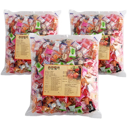 종합 캔디, 2.4kg, 3개