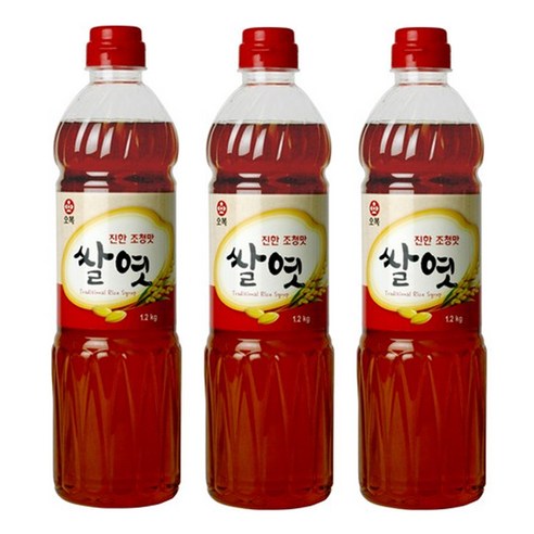 오복식품 진한 조청맛 쌀엿, 1.2kg, 3개