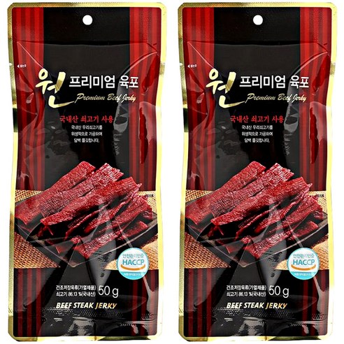 항진 원프리미엄 육포, 50g, 2개