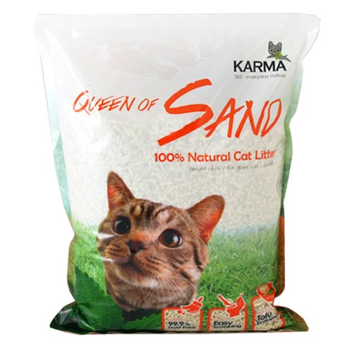 카르마 퀸오브샌드 고양이 모래, 7L, 상세 설명 참조, 1개, 오리지널