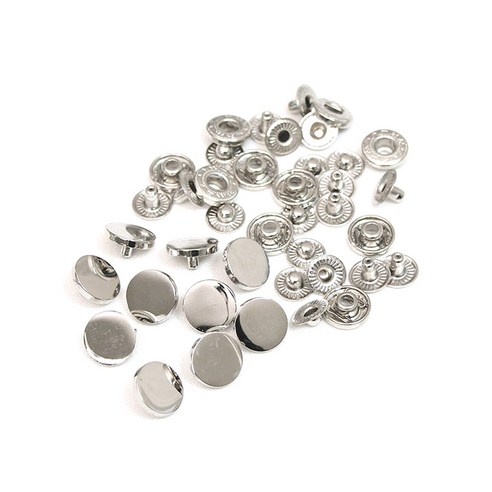 탭 스프링 도트 단추 13 mm, 니켈, 2개