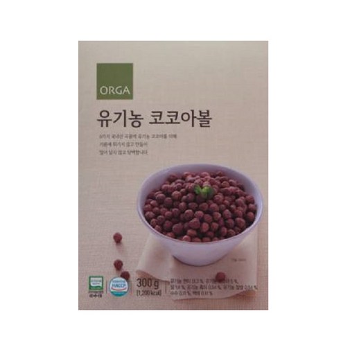 올가홀푸드 유기농 코코아볼 시리얼, 300g, 1개