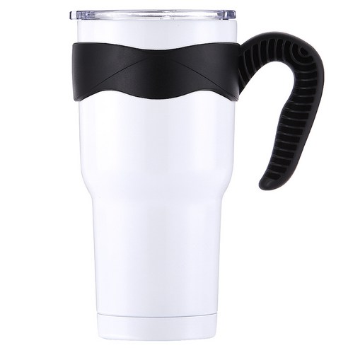 텀스카페 메가 진공 스텐텀블러 + 손잡이 블랙, 화이트, 900ml