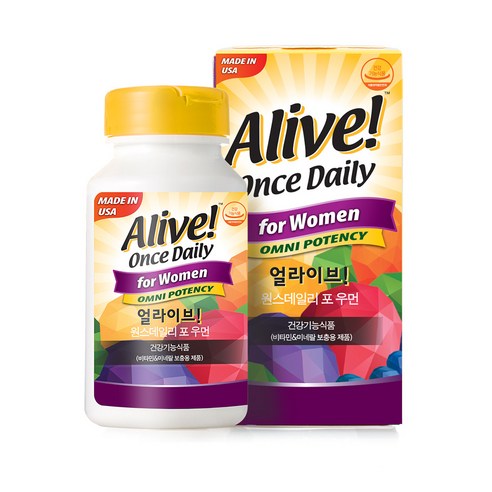 얼라이브 원스데일리 포 우먼 멀티 비타민, 60정, 1개