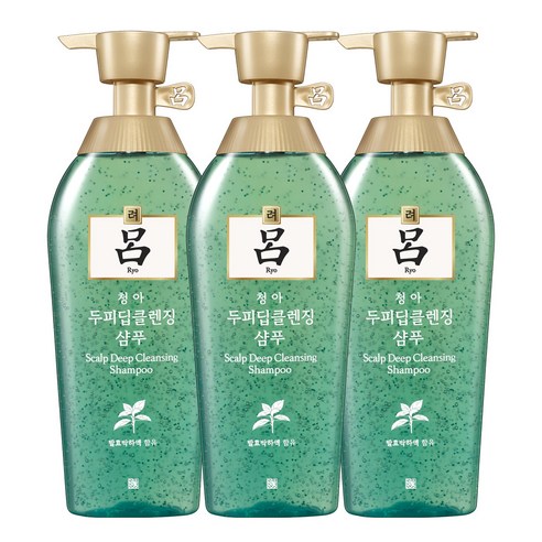 려 청아 두피 딥클렌징 샴푸 500ML, 3개