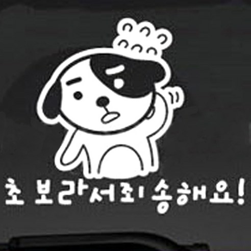 본투로드 개성넘치는 초보운전스티커, 01_A-초보라서 죄송해요! - 흰색, 1개
